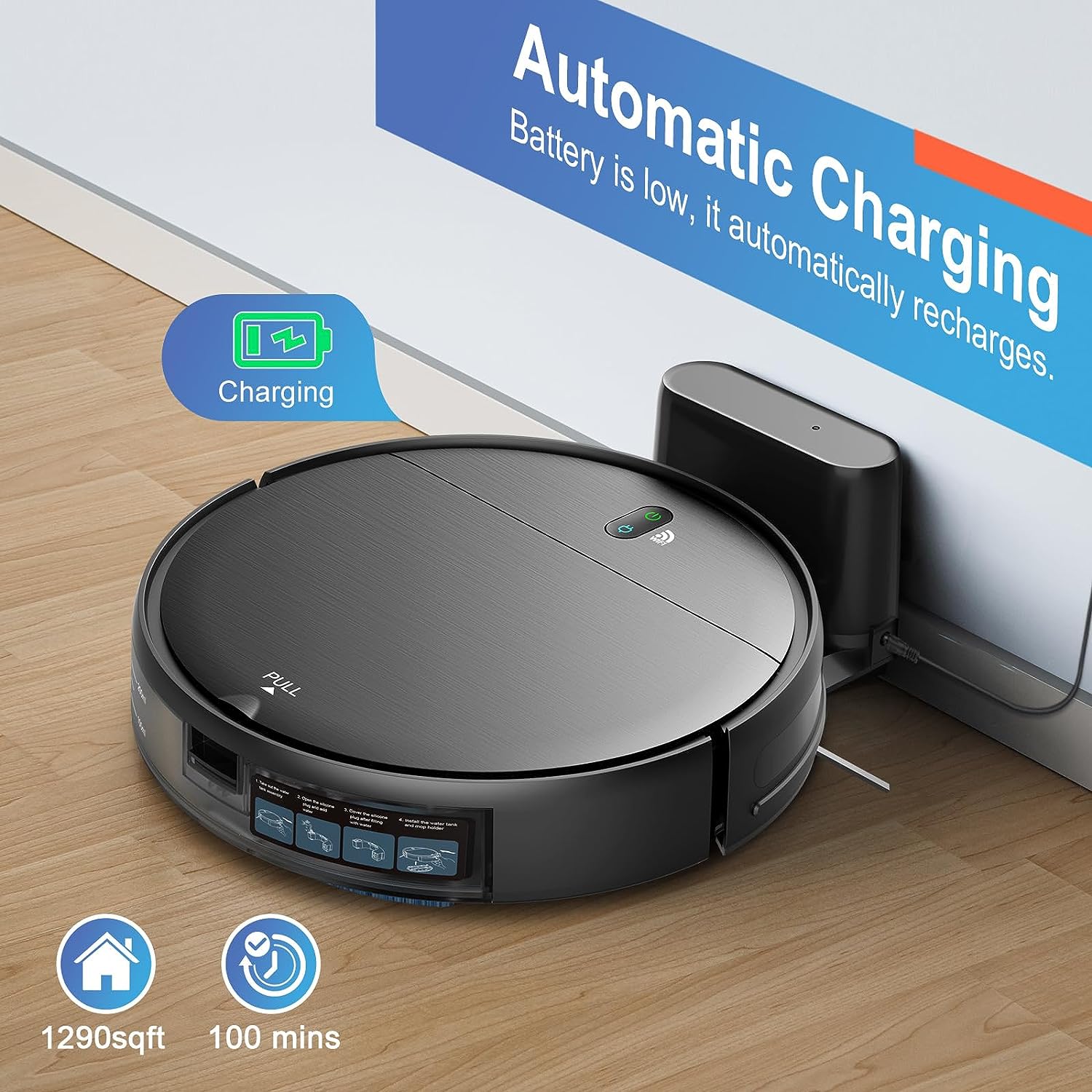 Smartnew robotstøvsuger BR151 med moppefunktion