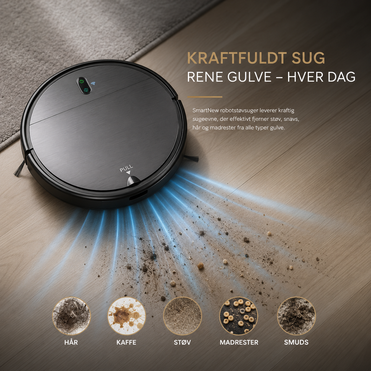 Smartnew robotstøvsuger BR181 med moppefunktion